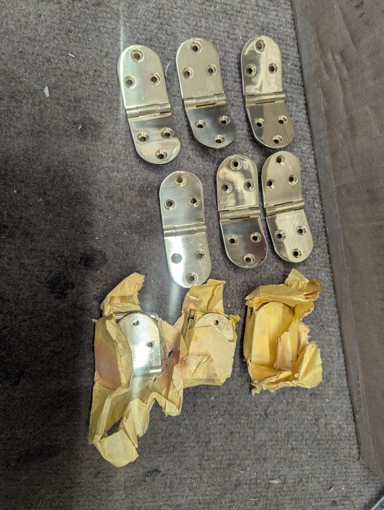 Vintage Solid Brass Hinges 1 1/4x3 3/8