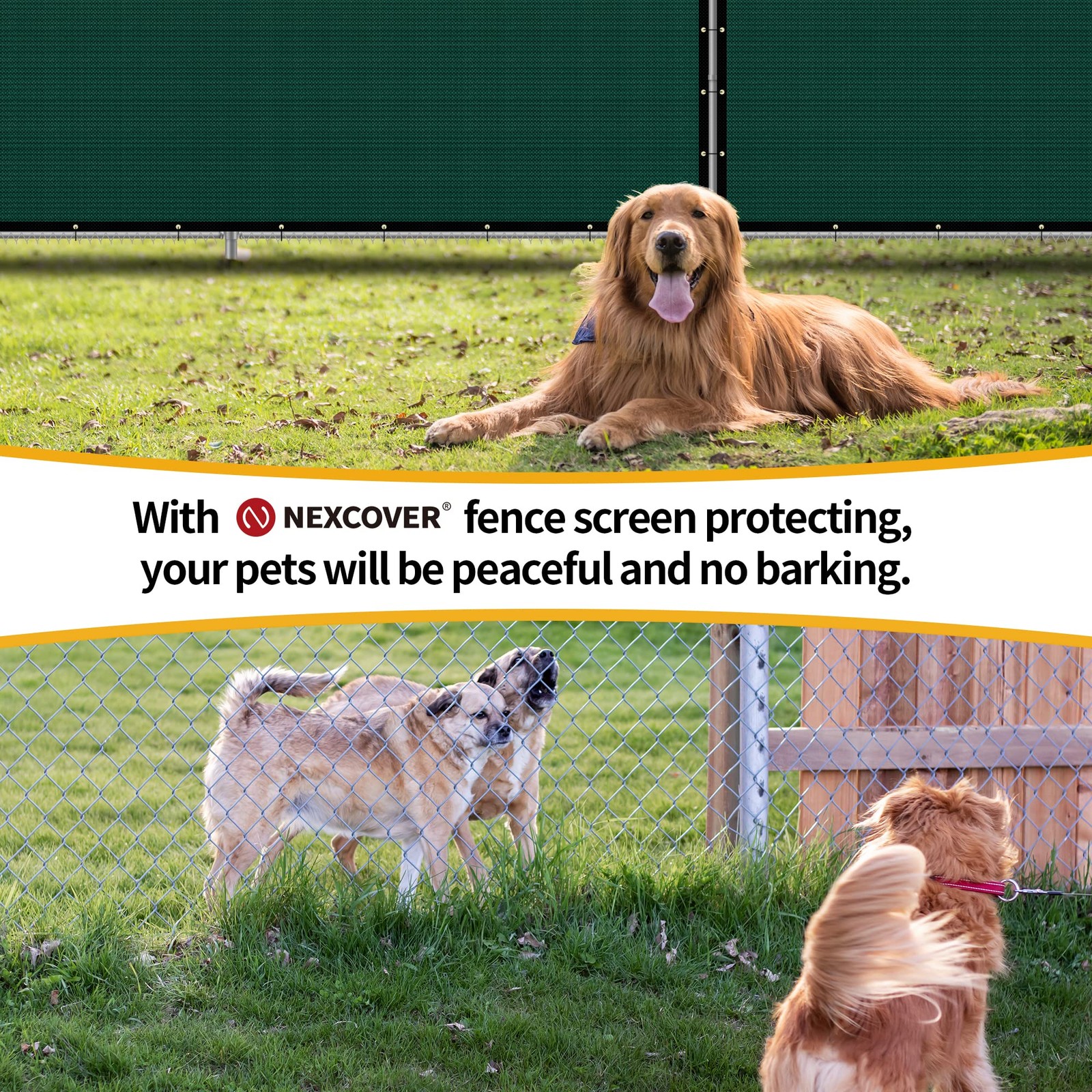Privacy Fence – 6' x 50' Heavy Duty Privacy Screen with Bindings & Brass Grom...