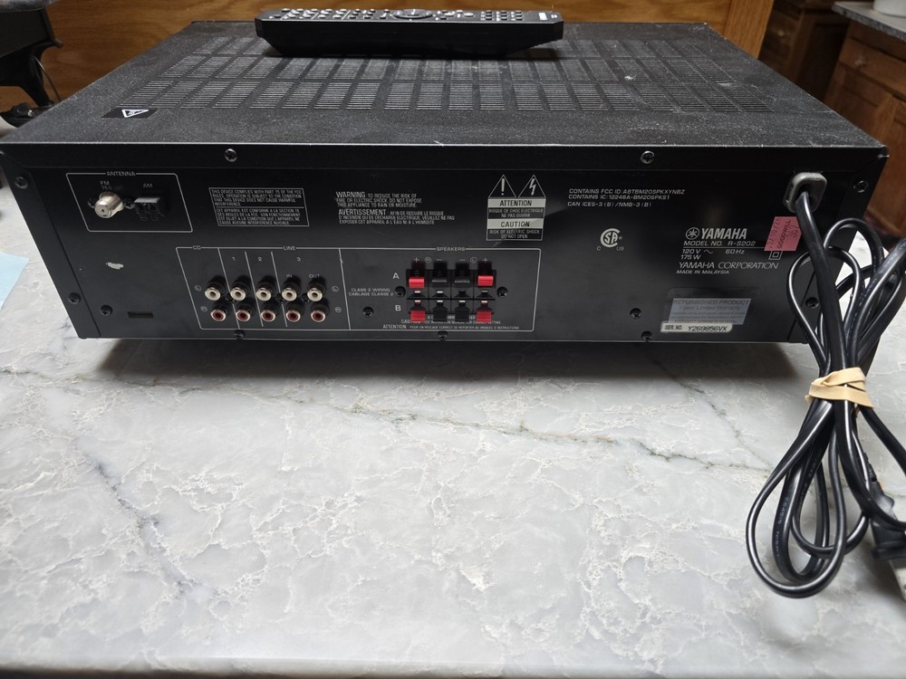 Yamaha R-S202 Stereo Receiver Bluetooth Tested Working w/ Remote Control Bundle