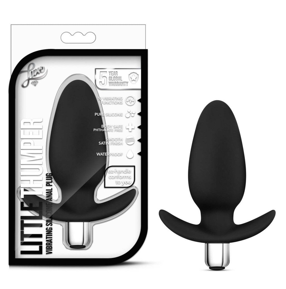 Blush Luxe-10 Vibrating Function Waterproof Platinum Silicone  Anchor Butt Plug