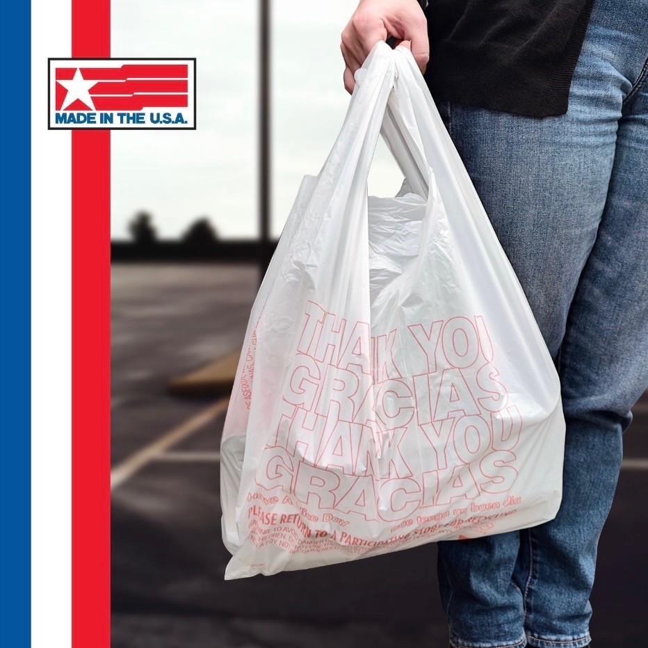 New T-Shirt Carry-Out Bags - 11.5" x 6.5" x 22" (1,000 ct.) (FREE SHIPPING)