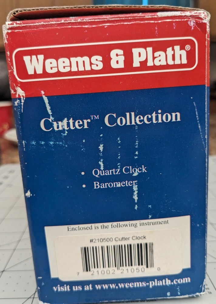 Weems & Plath The Cutter Collection Quartz Clock Brass
