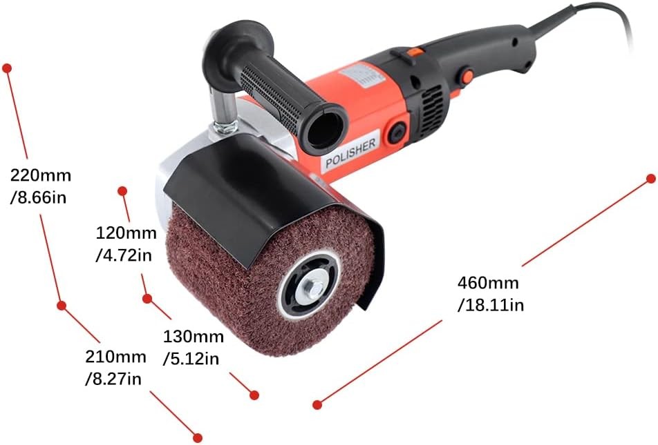 Tool 1400W Electric Burnishing Tool Machine 8 Variable Speed Wheel Sander