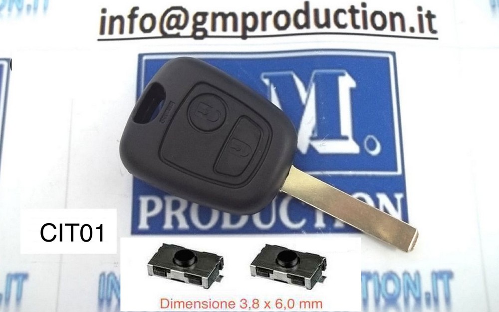 Shell Cover Key Remote Control Citroen C1 C2 C3 Pluriel No Logo +2 Switch