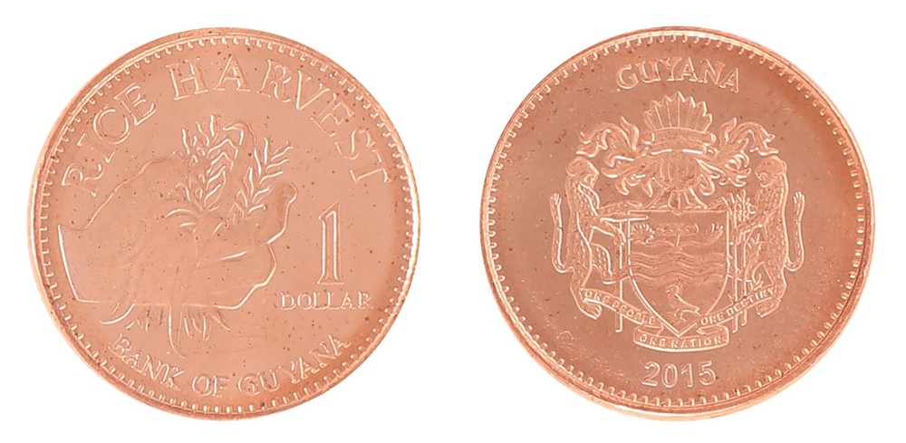 Guyana 1 Dollar, 2015, KM #50, Mint