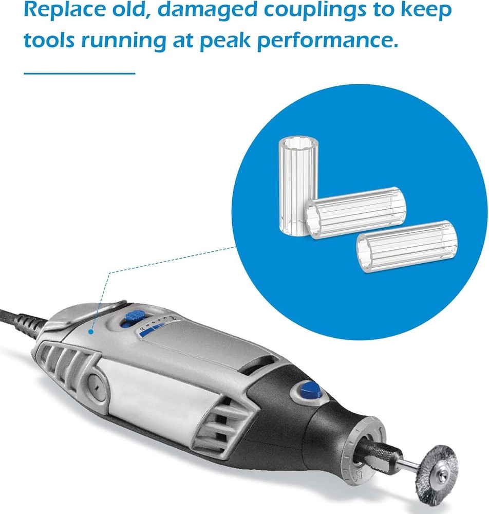 Replacement 395 Rotary Multi Tool Coupling Compatible with Dremel Parts, 4 Pack