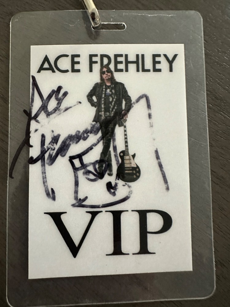 Kiss Ace Frehley SIGNED Meet and Greet VIP Pass