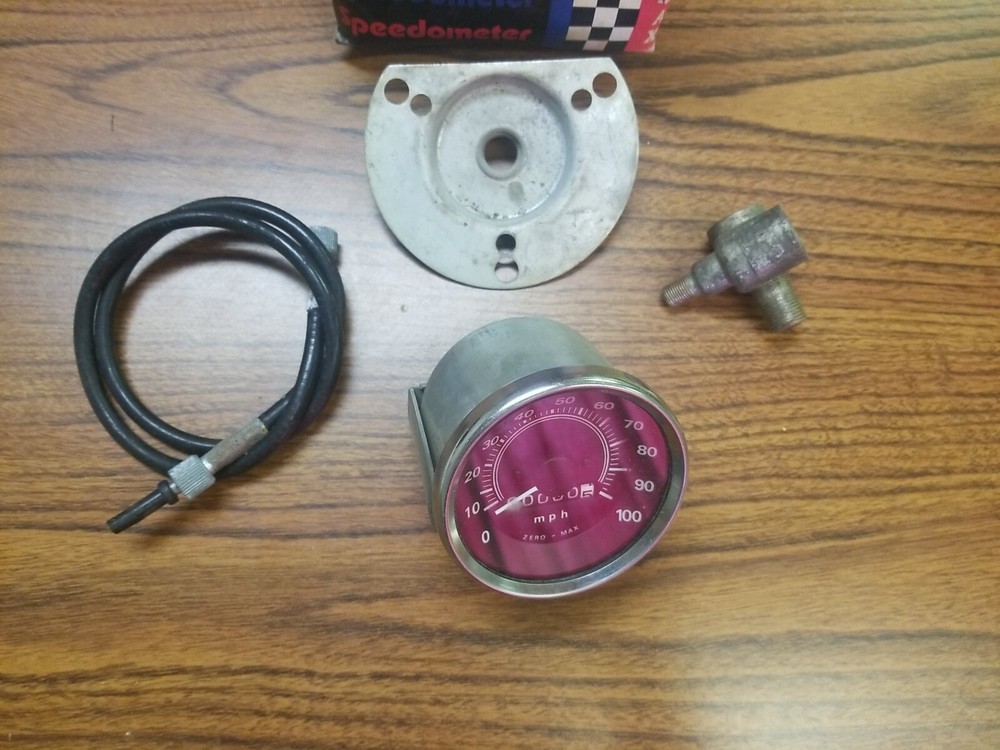 1970'S VINTAGE PERFORMANCE INSTRUMENTS ZERO MAX SNOWMOBILE SPEEDOMETER NEW