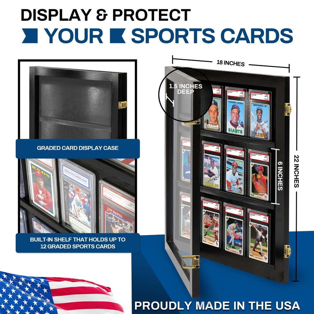 Graded Card Display Case for Baseball Graded Cards 12PSA