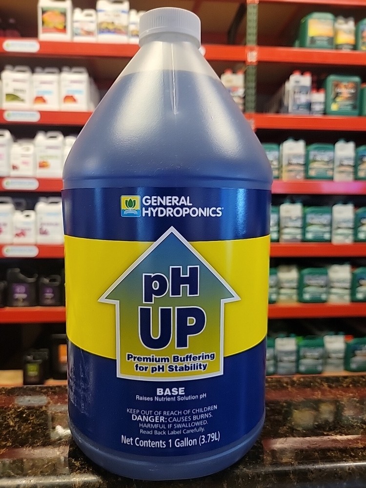 General Hydroponics pH Up (Blue) 1 Gallon Liquid Concentrate for pH Buffering