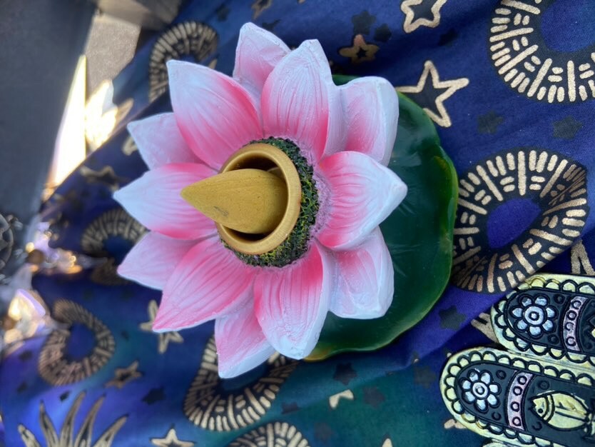 Coloured Lotus Backflow Incense Burner