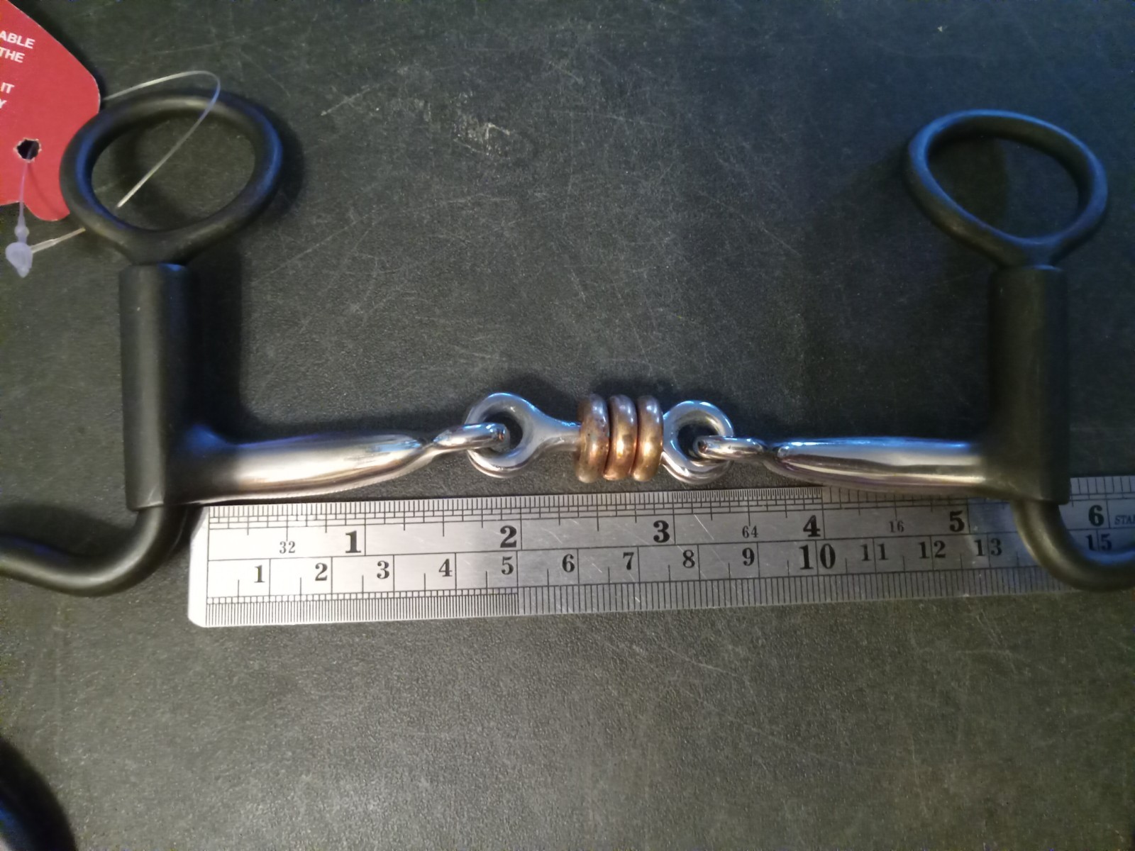 New sweet iron cheeks 5 in stainless mouth dog bone copper rings roping