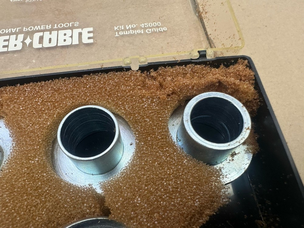 Porter-Cable 42000 9-Piece Router Template Guide Kit Complete Nice Shape *READ