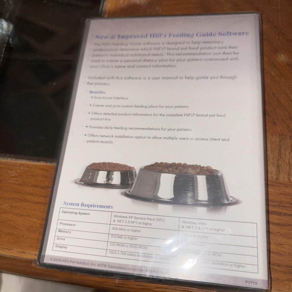 New Software CD: Hill’s Science Diet Feeding Guide 6.0