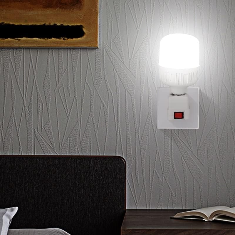 E26/E27 Socket Extension Adapter With Switch - Plug-in Light Bulb Socket...
