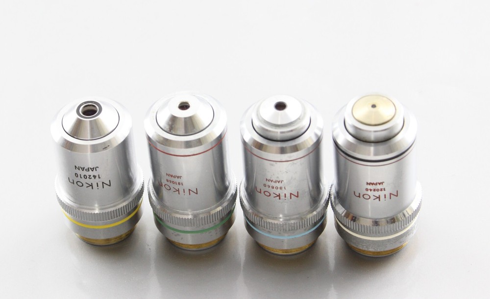 Nikon Microscope 1.25 Phase Contrast Condenser Objective Set Optiphot Labophot