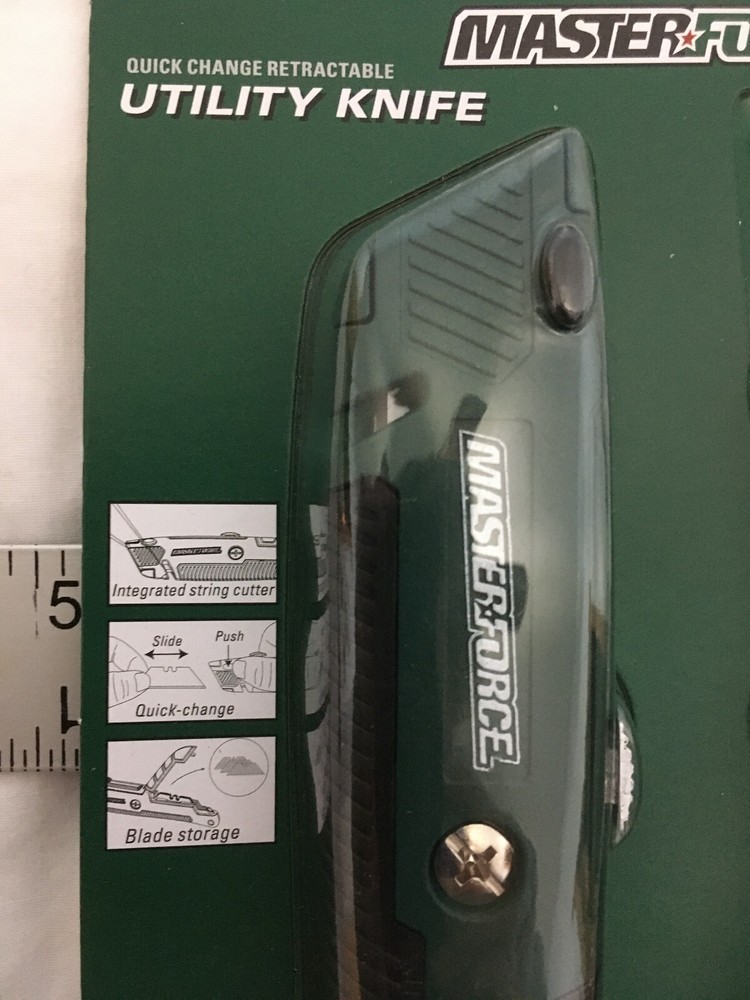 (2) NEW Masterforce Utility Knives - 1 Folding + 1 Quick Change Retractable