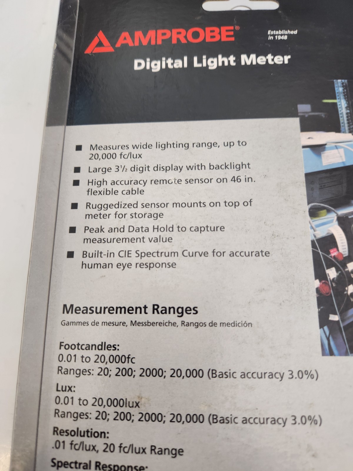 Amprobe LM631A Digital Light Meter, NEW OLD STOCK