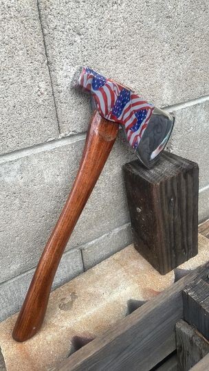Custom Hydro Dipped American Flag pattern Camp AXE throwing Hatchet