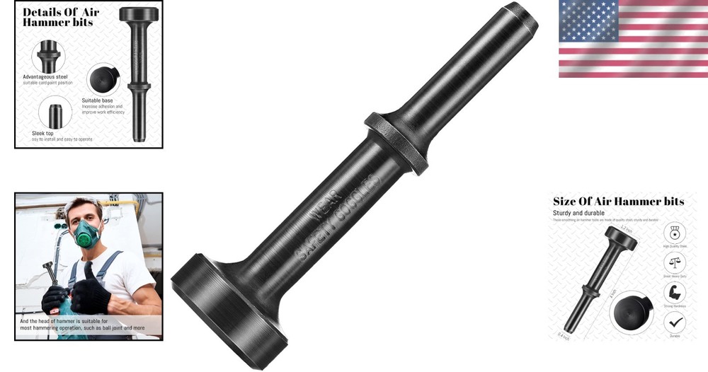 Alloy Steel Smoothing Hammer Attachment - Compact Pneumatic Chisel Bit Tool
