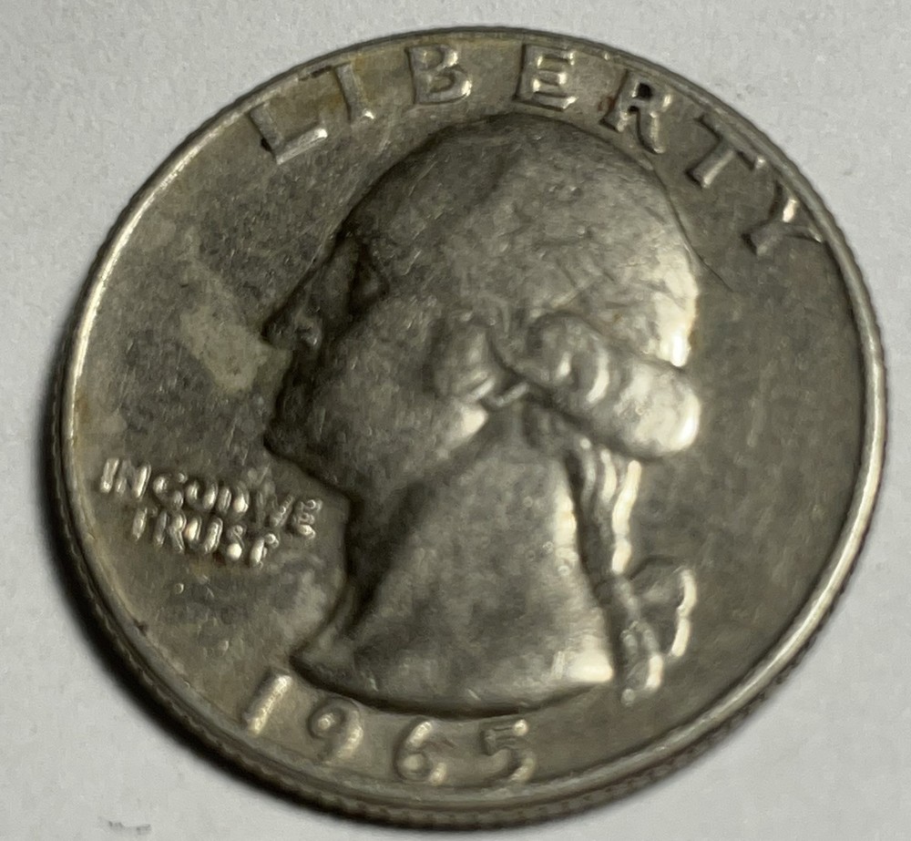 1965 p Washington quarter folder filler circulated