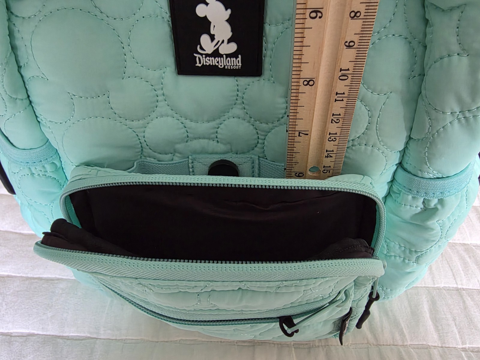 Disneyland Resort - Teal Mini Backpack with Quilted Mickey Ear Stitching (New!)