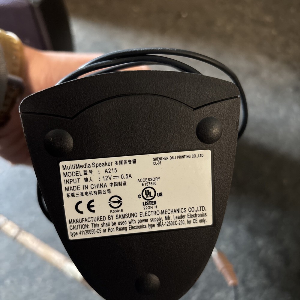 Vintage DELL A215 Desktop Computer Speakers
