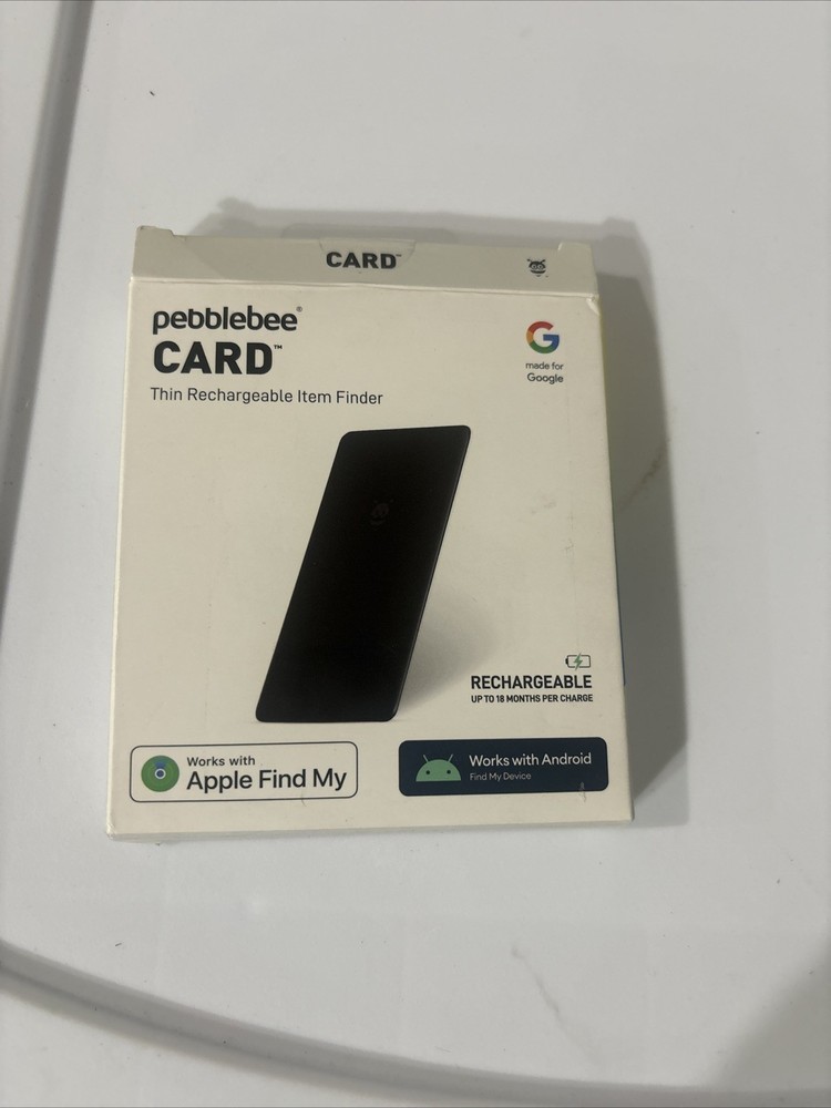 Pebblebee Card, Android Find My Device Rechargeable Bluetooth Tracker