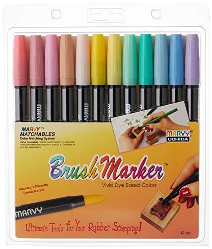 Brush Markers 12/Pkg -Pastel