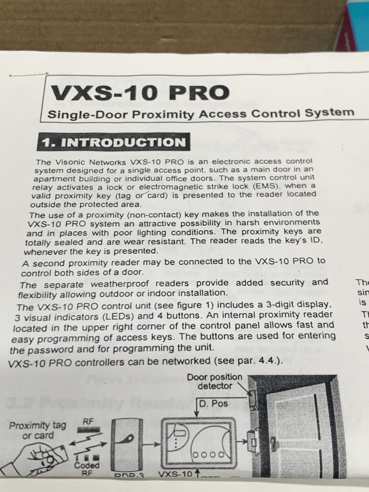 Vtg VisAccess VXS-10 PRO Single Door Proximity Access Control System Complete