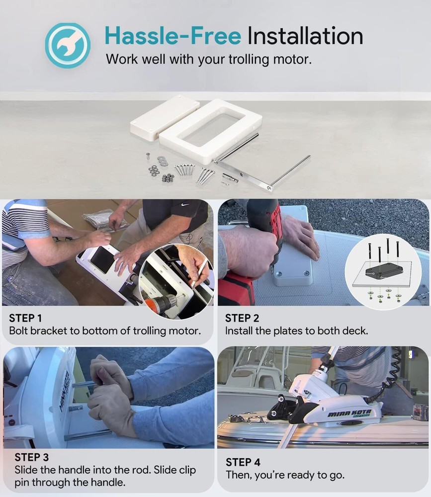 1854054 RTA-54 Quick Release Bracket Mount for Riptide Trolling Motor Composite