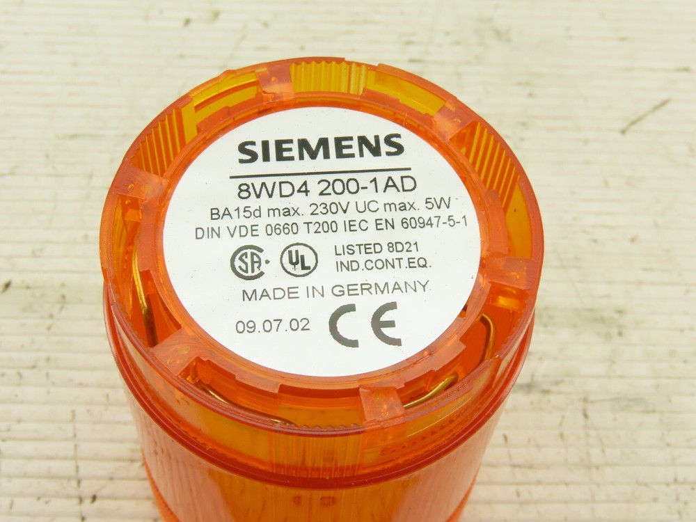 Siemens 8WD4200-1AD Stack Light Element Amber