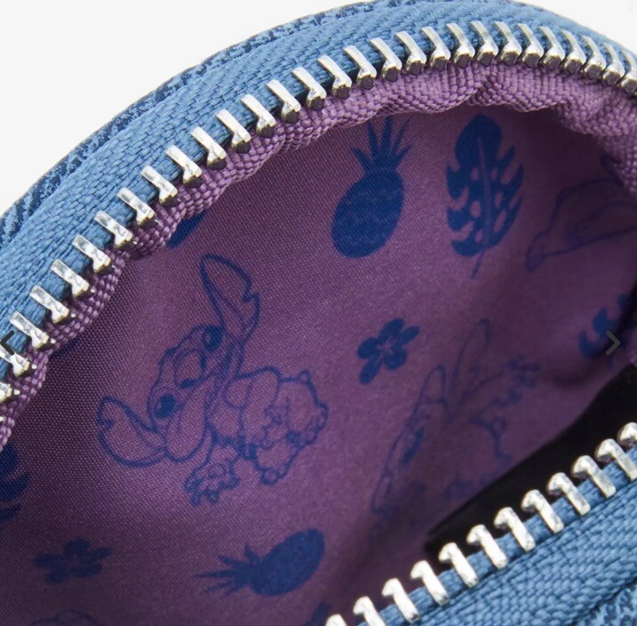 NEW Loungefly Disney Coin Purse Wristlet •Lilo & Stitch • Denim