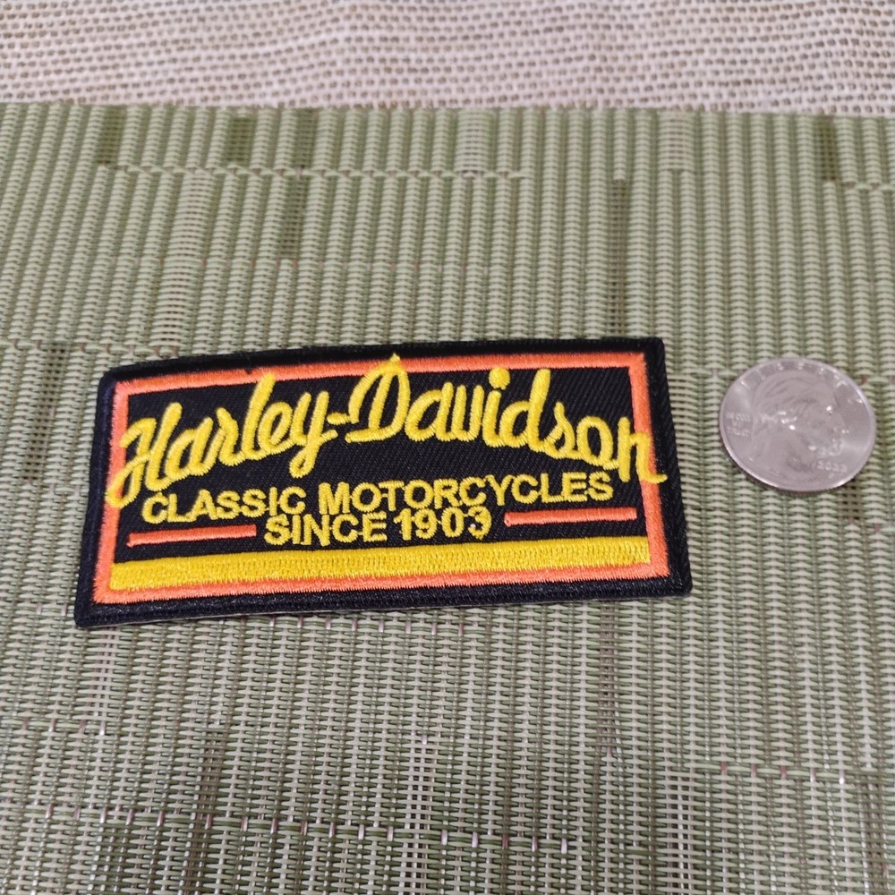 3” Embroidered Harley Davidson Iron On Patch