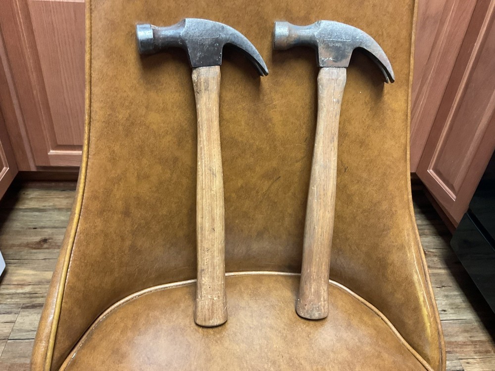 2 Vintage ARTISAN CLAW HAMMERS.