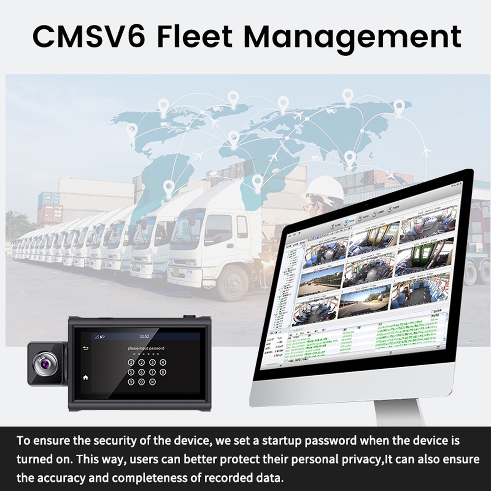 4G LTE SIM Dash Cam with Live Streaming Car Camera Remote View Smart Cloud DVR