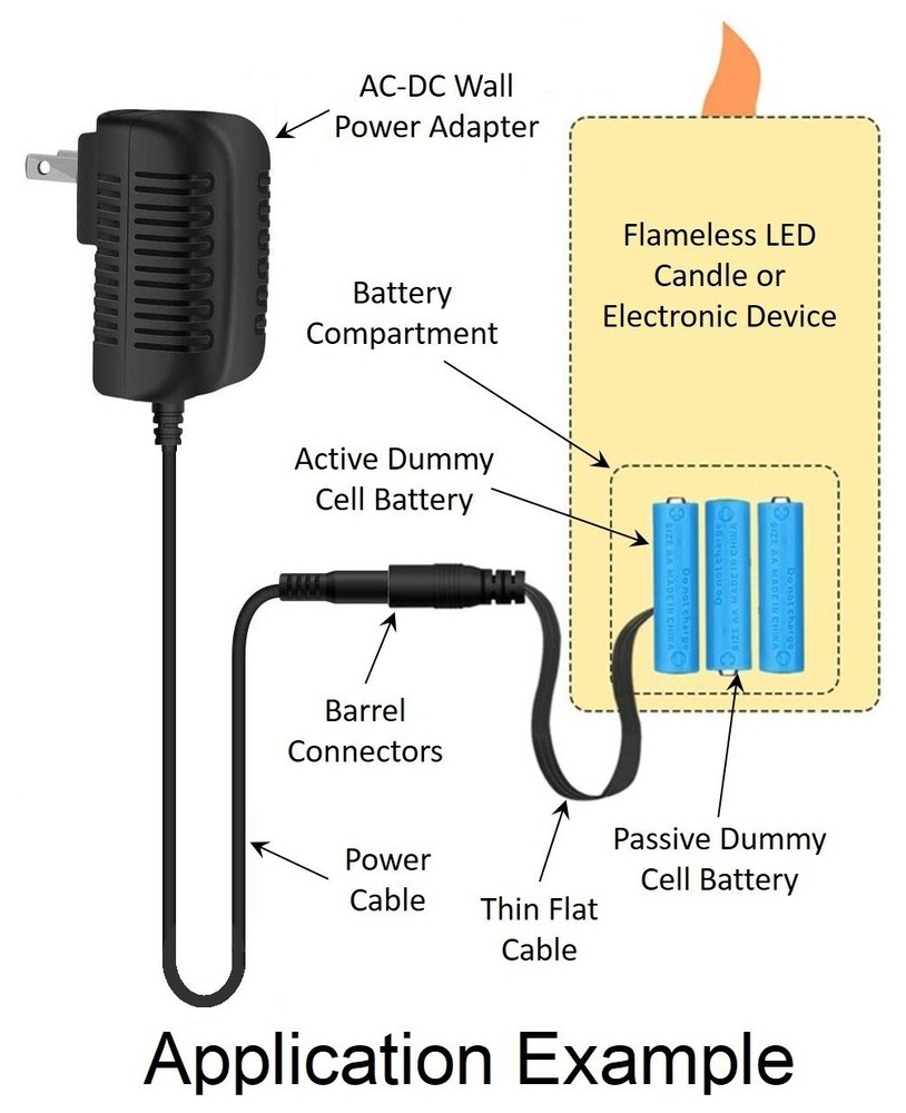 3 x AAA Battery Replacement Eliminator Kit for Electronic Devices