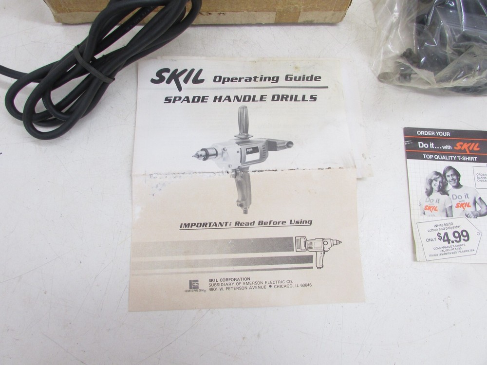 SKIL PROFESSIONAL 1/2” #6740 SPADE HANDLE REVERSIBLE SPEED CONTROL TRIGGER DRILL