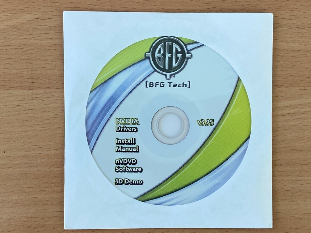 BFG NVIDIA Graphics Card Driver Installation Disk v3.95 or v4.2