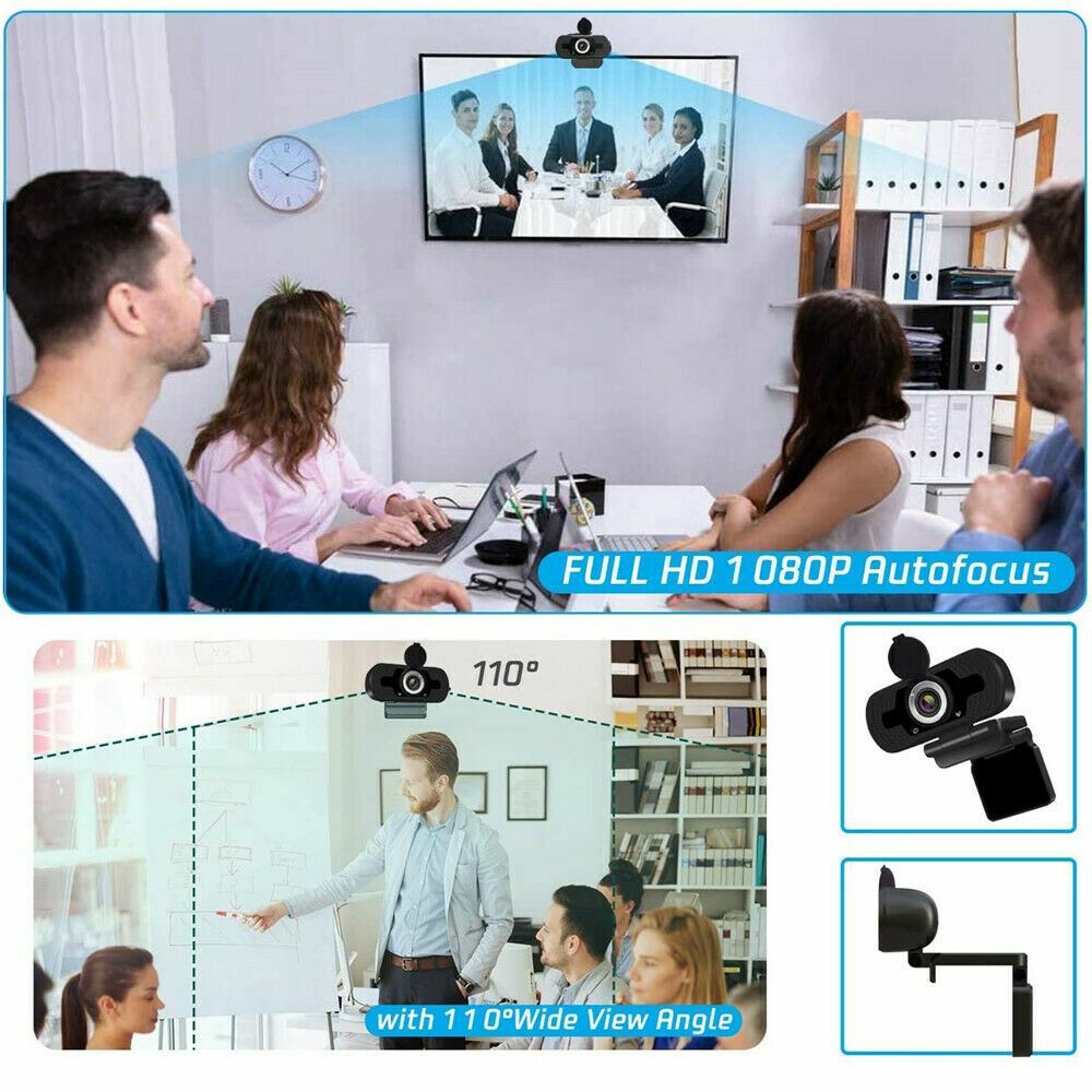 1080P Full HD USB Webcam for PC Desktop & Laptop Web Camera with Microphone/FHD