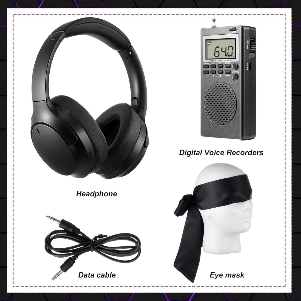 Portable Ghost Hunting Gear: 3-Pc Kit with Bluetooth Headset & Detection Device