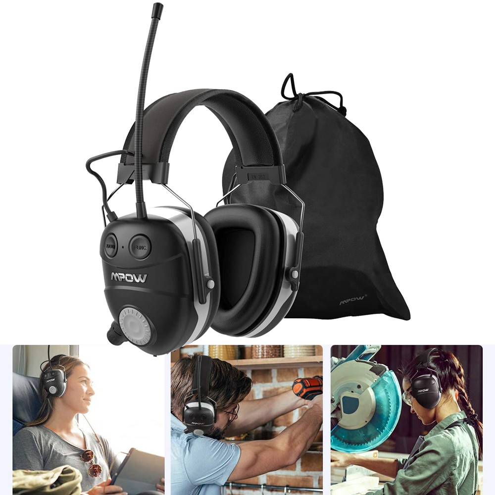 Mpow Hearing Protector Bluetooth Wireless Electronic Ear Muffs For Shooting Work