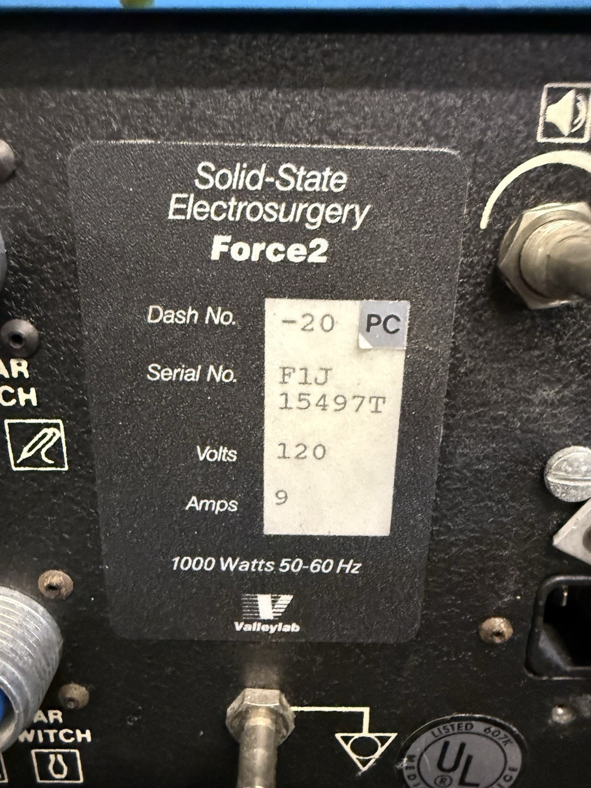 Valleylab Force 2 Electrosurgical Unit ESU Solid State Not Working AS IS