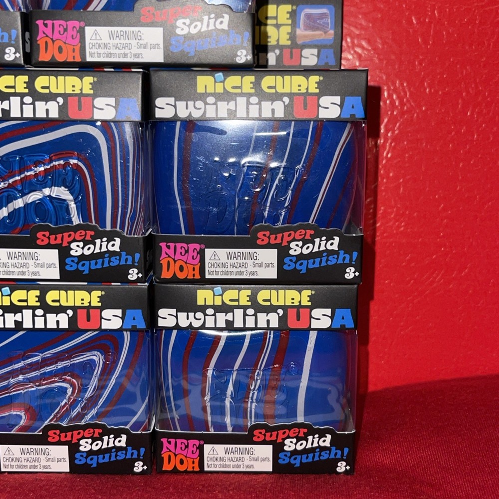 Nee Doh Nice Cube Swirlin USA Super Solid Squish