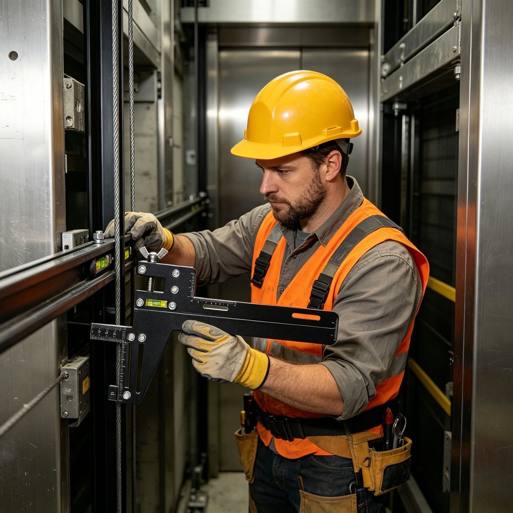 New Elevator Guide Gauge - Positioning Ruler, Guide Single Track Measuring Tool