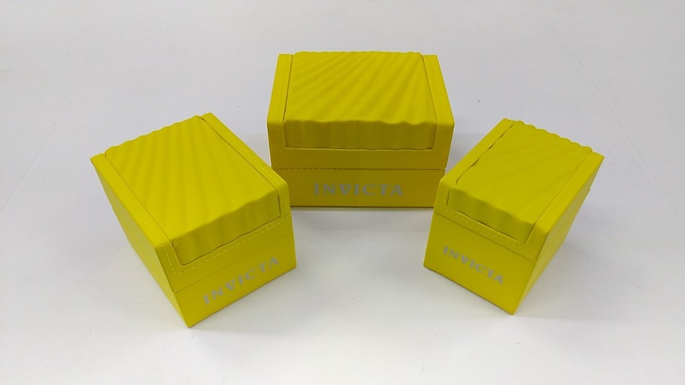 INVICTA Authentic Yellow Watch Box Storage Case Presentation Display