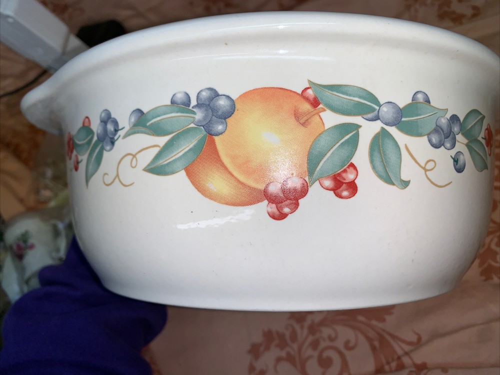 Corelle Coordinates Serving Bowl Casserole Chutney Fruit 2 1/2 Quart Stoneware