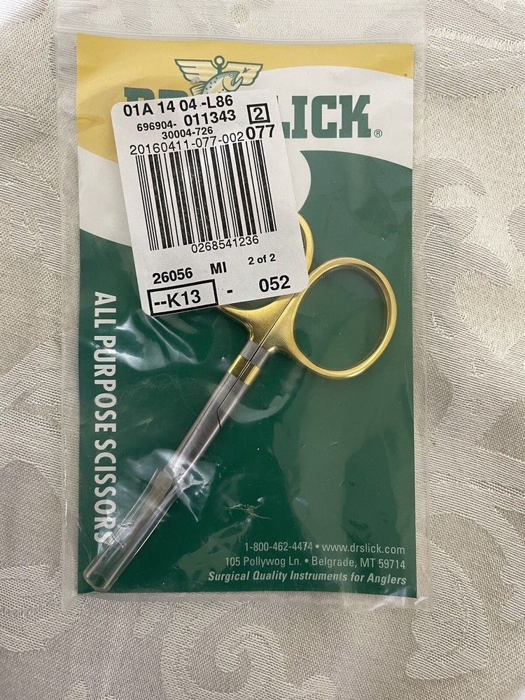 Dr. Slick 4” Gold Loop Straight SAP4G All Purpose Scissors