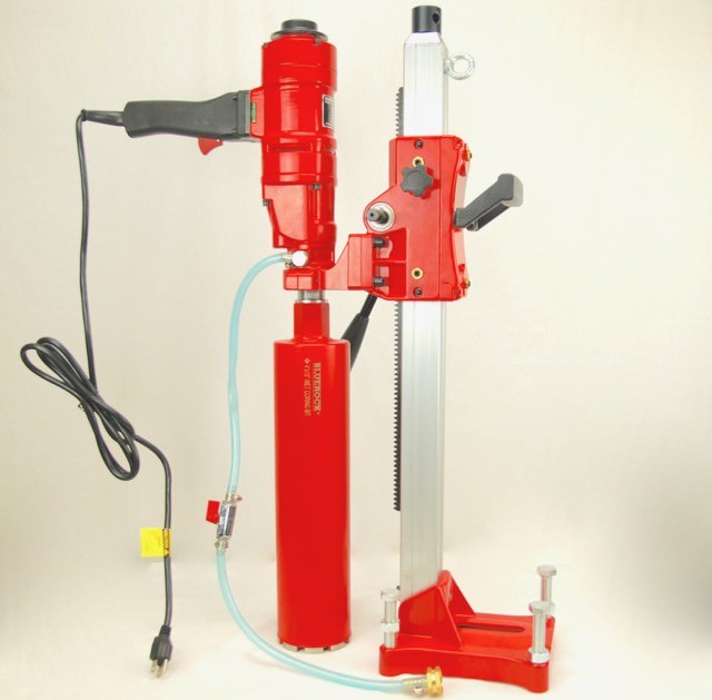 BLUEROCK ® TOOLS 4Z1WS CONCRETE CORING DRILL 2 SPEED W/ STAND & 2 CORE BITS