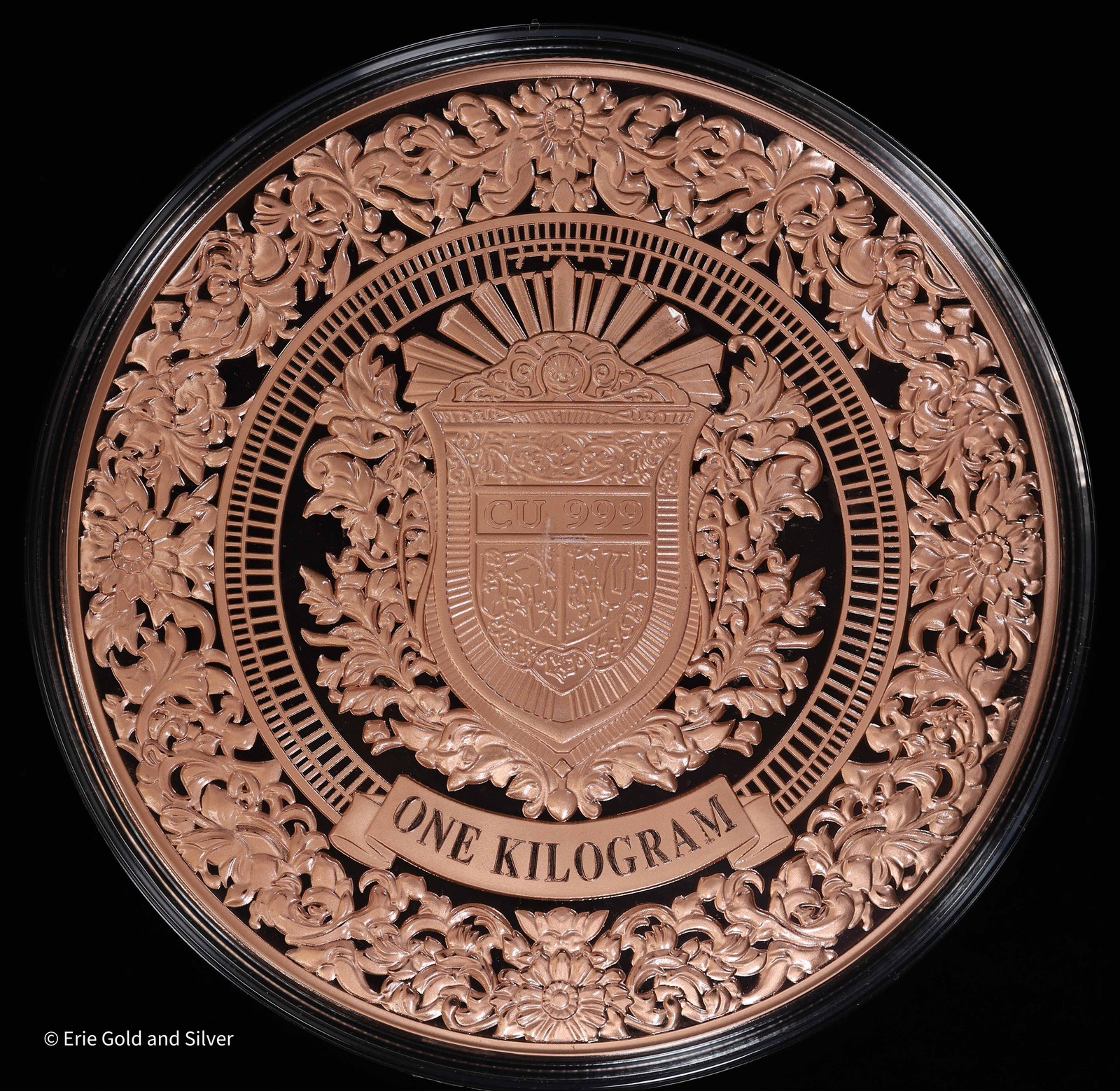 Warriors Samurai Colorized 1 Kilo Copper Round w/Capsule